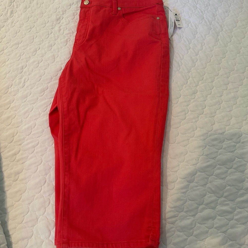 NEW Talbots Coral Pedal Pusher Slimming Capri Jeans 18W